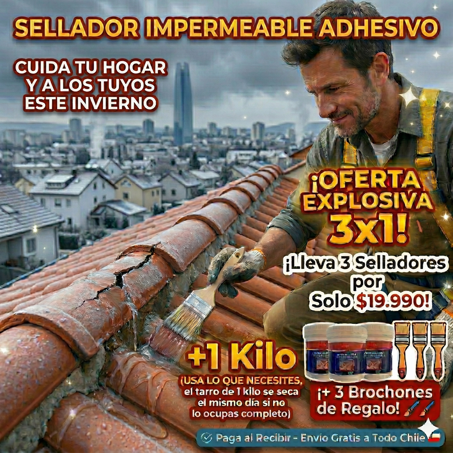 Sellador Impermeable Adhesivo Profesional N