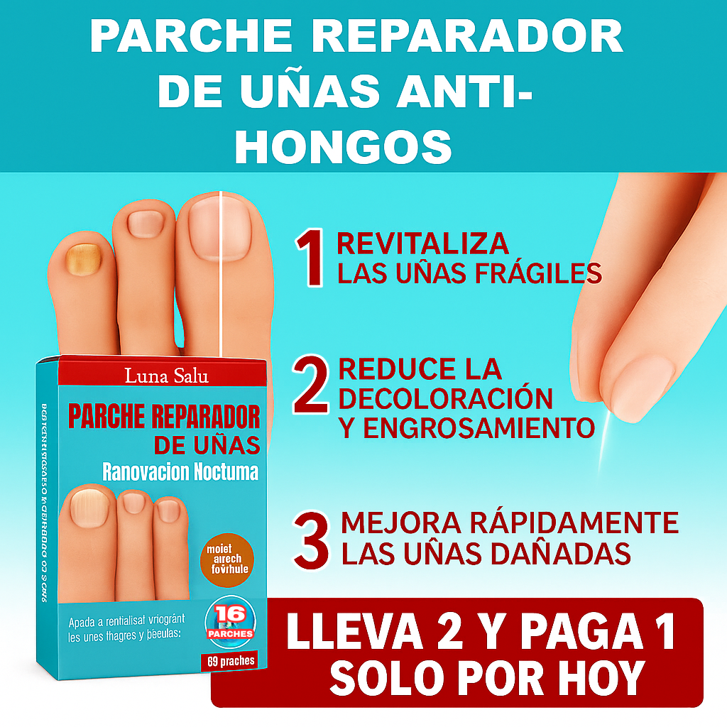 Elimina la infección de tus uñas por el hongo, irregularidades, coloración amarillenta y fractura    (32 Parches)