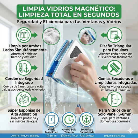 Limpia Vidrios Magnético