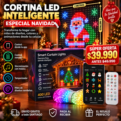 Cortina Inteligente Led Navideña