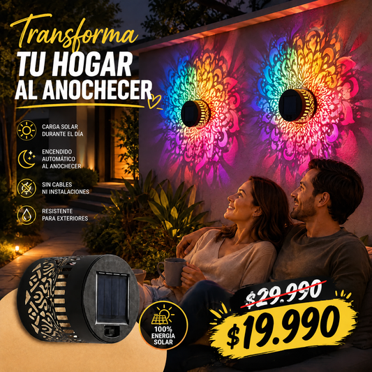 Transforma tu hogar al anochecer-Mandala Con Carga Solar