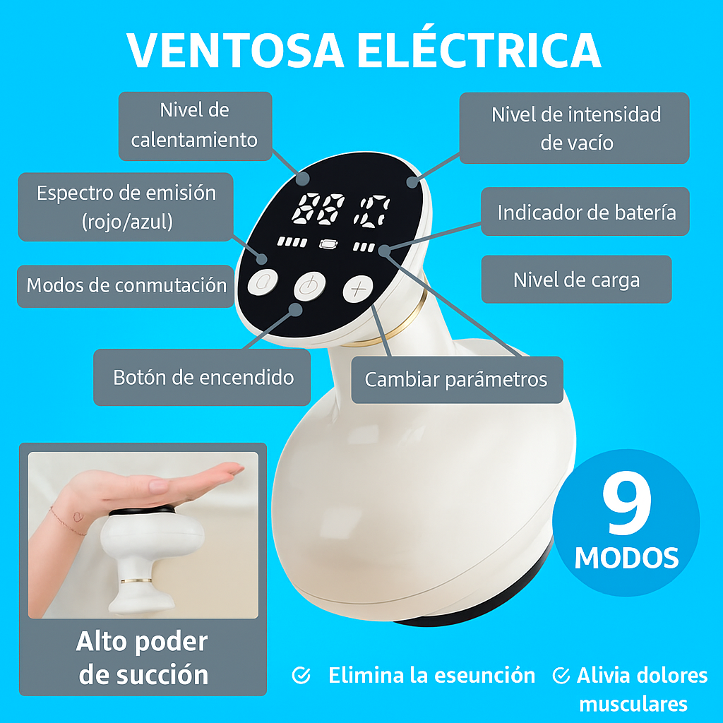 Ventosa Eléctrica Anti-Celulítica Anti-Dolores