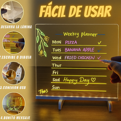PIZARRA INTERACTIVA LED 20x30cm 6 plumones