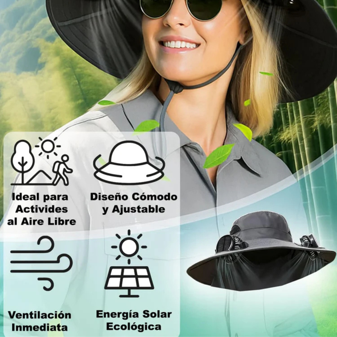 Sombrero EcoCool Energía solar, frescura real