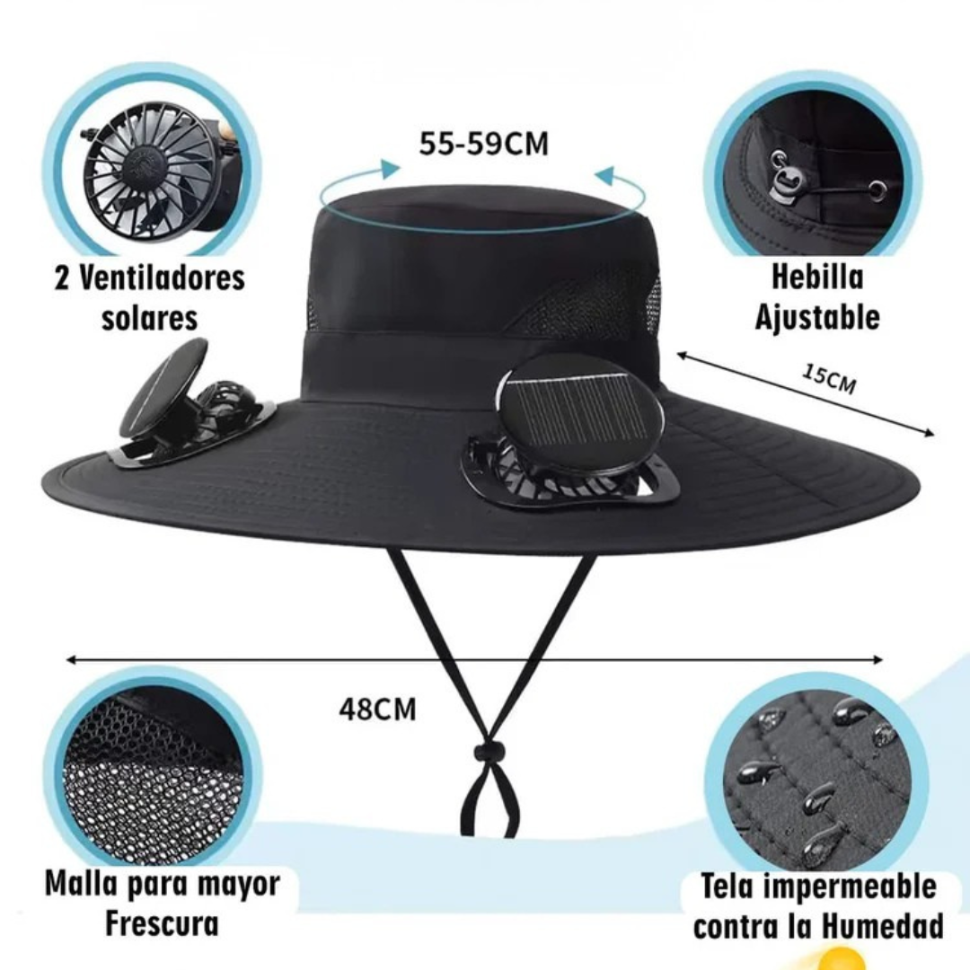 Sombrero EcoCool Energía solar, frescura real