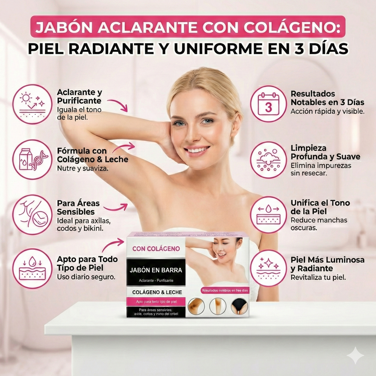 Jabón Aclarante Corporal con Colágeno