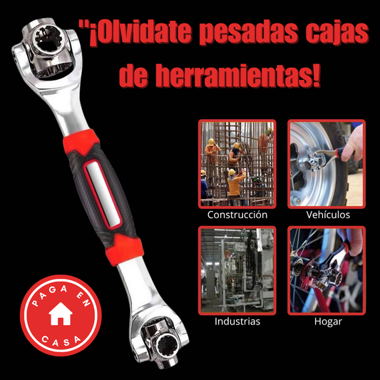 ¿Cansado de buscar la llave correcta? La Llave Multifuncional 48 en 1 es lo que necesitas!