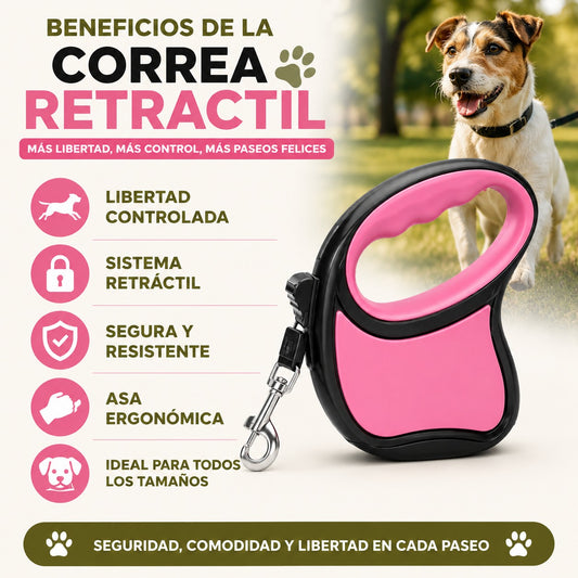 Correa Retractil para mascotas