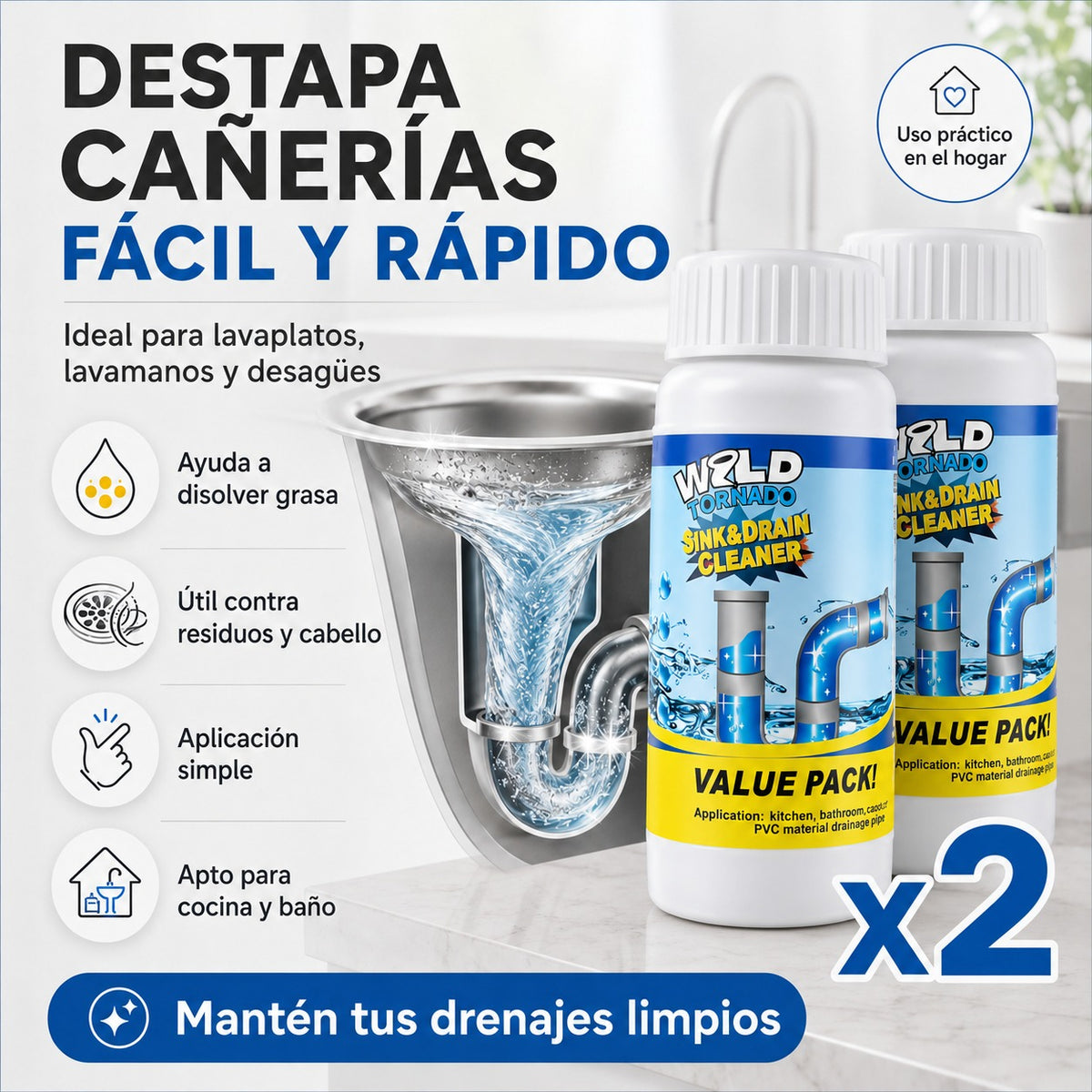 Destapa Cañerías Wild Tornado