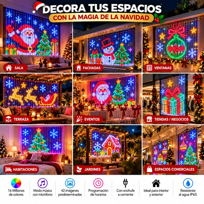 Cortina Inteligente Led Navideña
