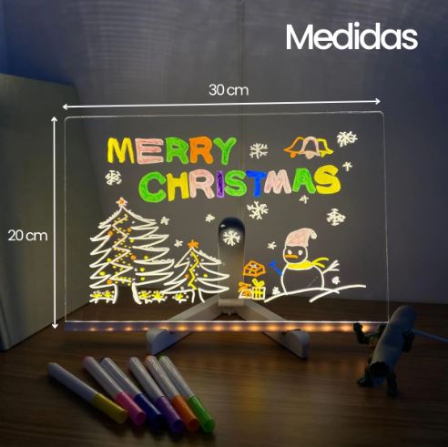 PIZARRA INTERACTIVA LED 20x30cm 6 plumones
