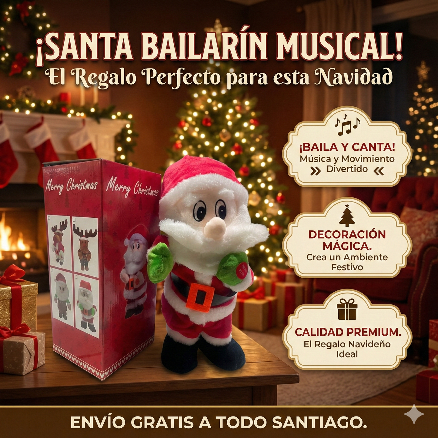 Dale felicidad a estas navidades con NUESTRO SANTA BAILARIN DE 30cm